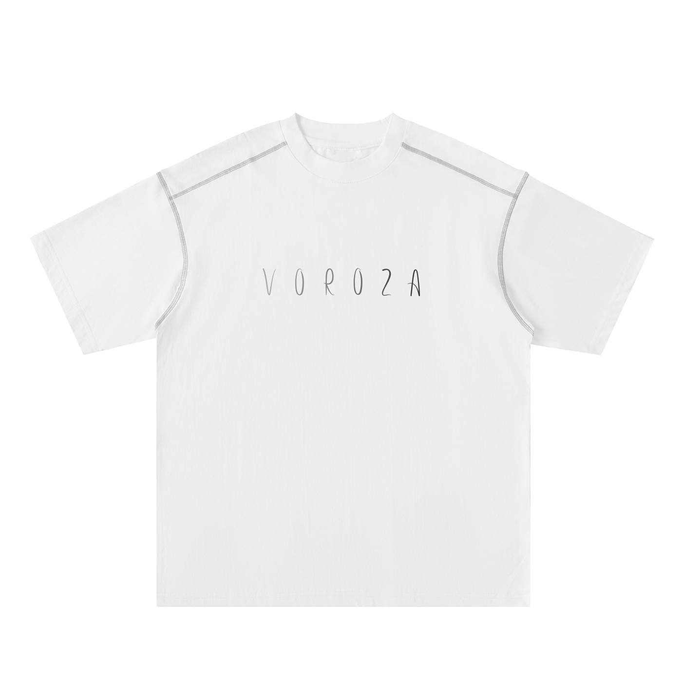 Oversized Contrast-Stitched Cotton Tee