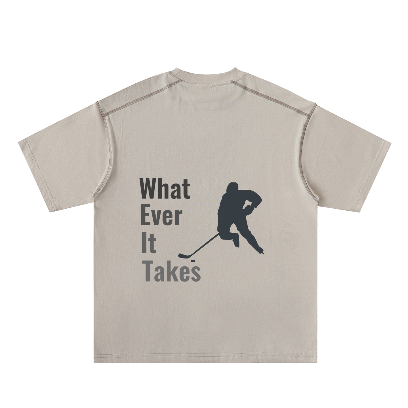 Oversized Contrast-Stitched Cotton Tee