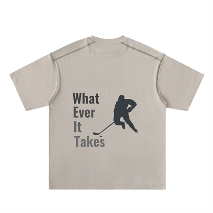 Oversized Contrast-Stitched Cotton Tee