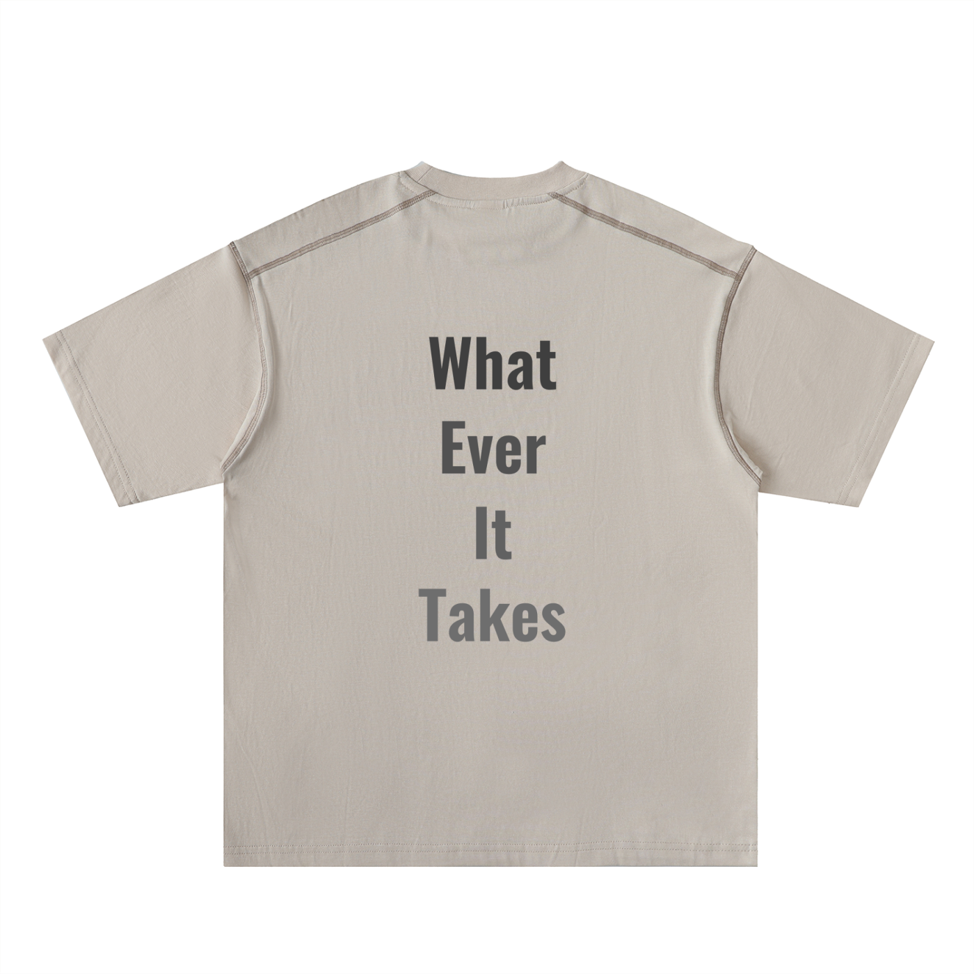 Oversized Contrast-Stitched Cotton Tee