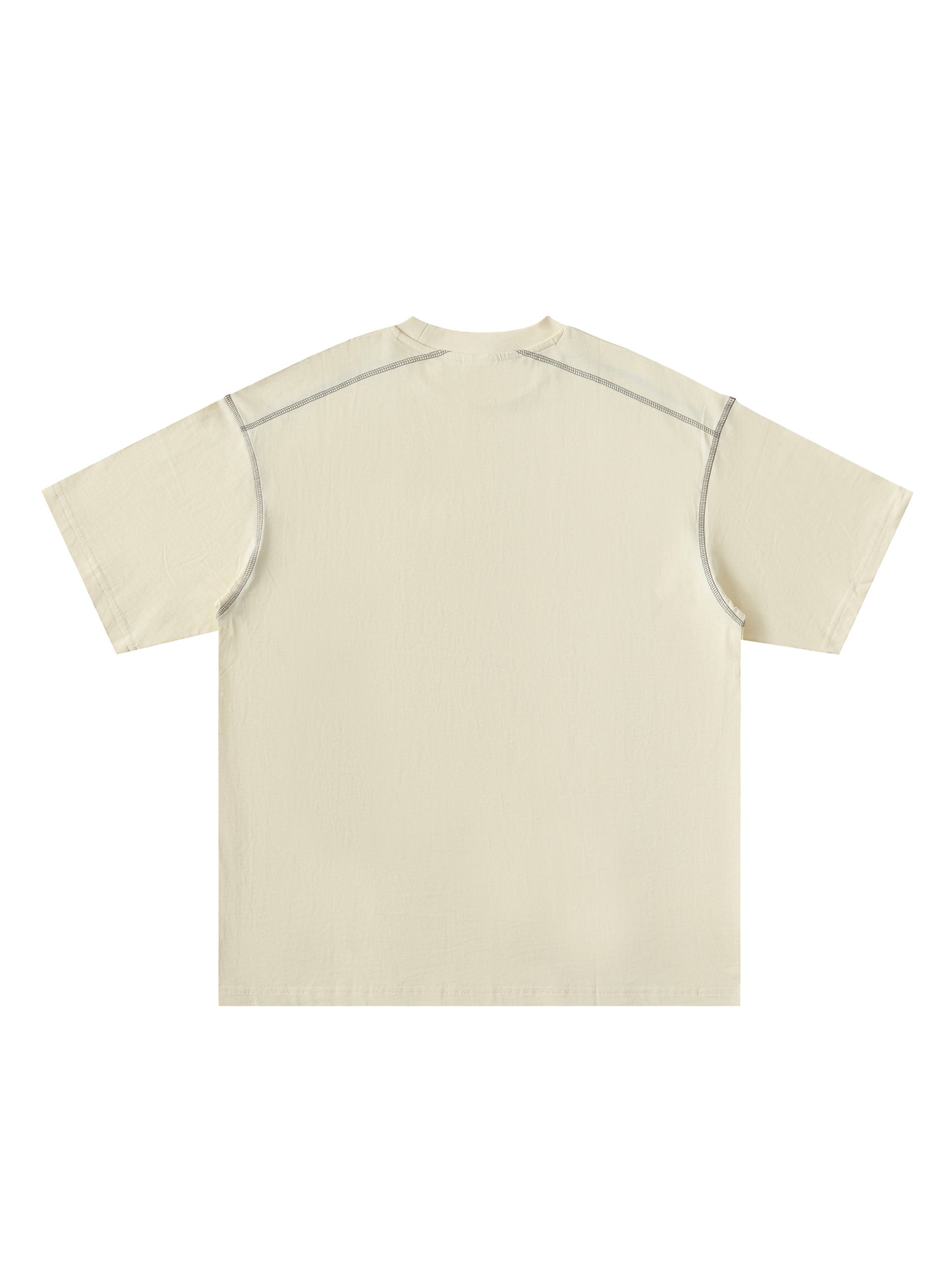 Oversized Contrast-Stitched Cotton Tee
