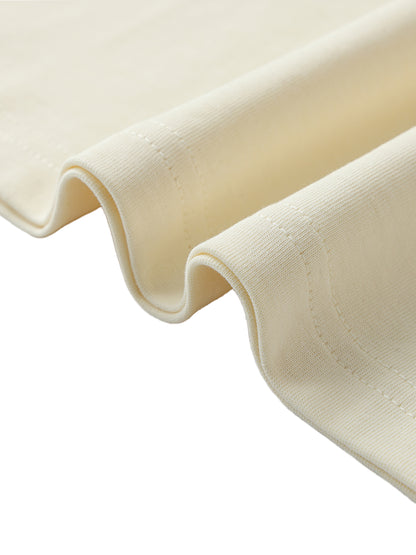 Oversized Contrast-Stitched Cotton Tee