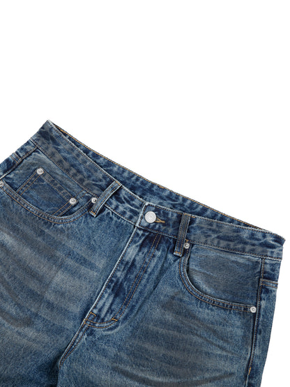 Vintage Wash Baggy Denim Jeans